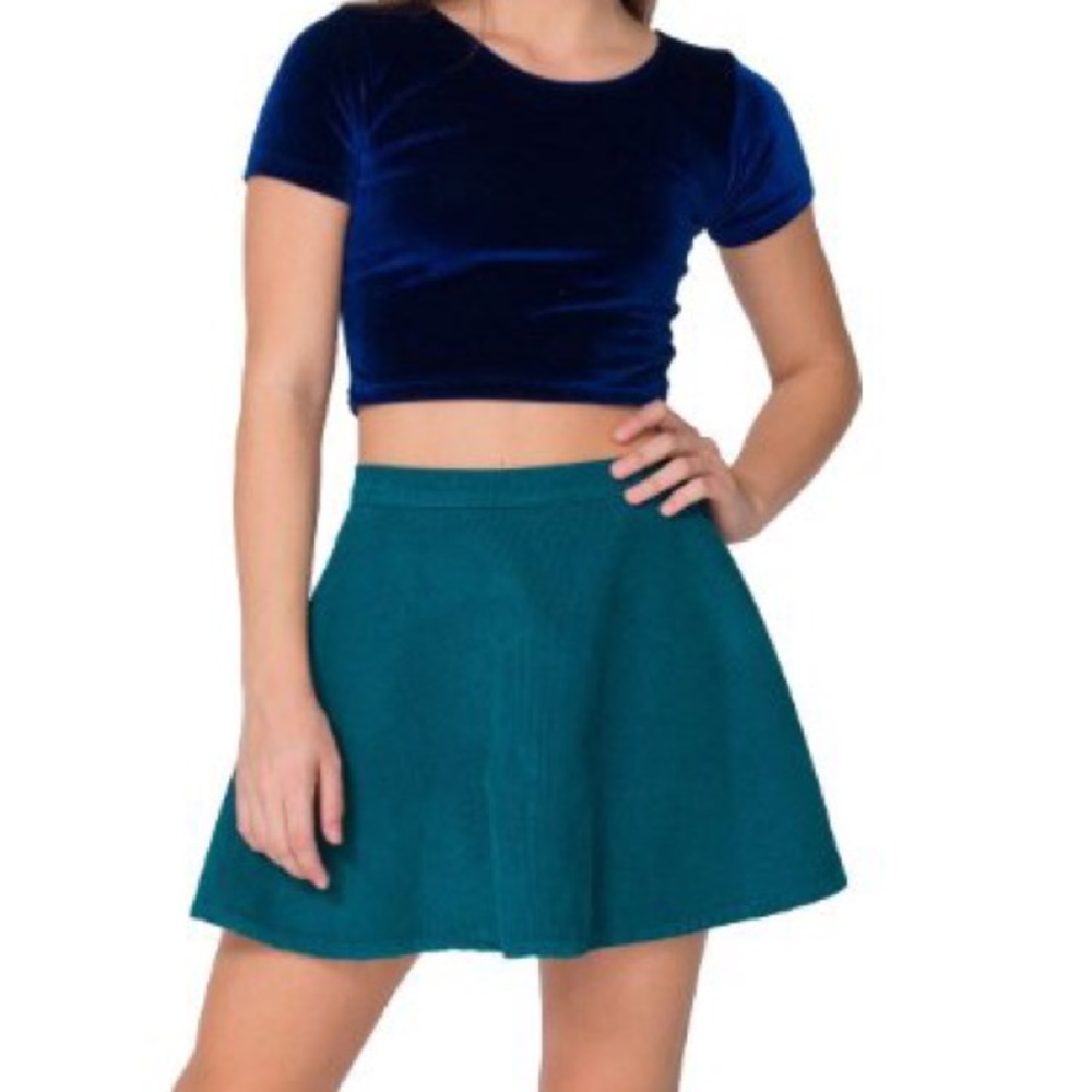 American Apparel Corduroy Circle Skirt Dark Teal